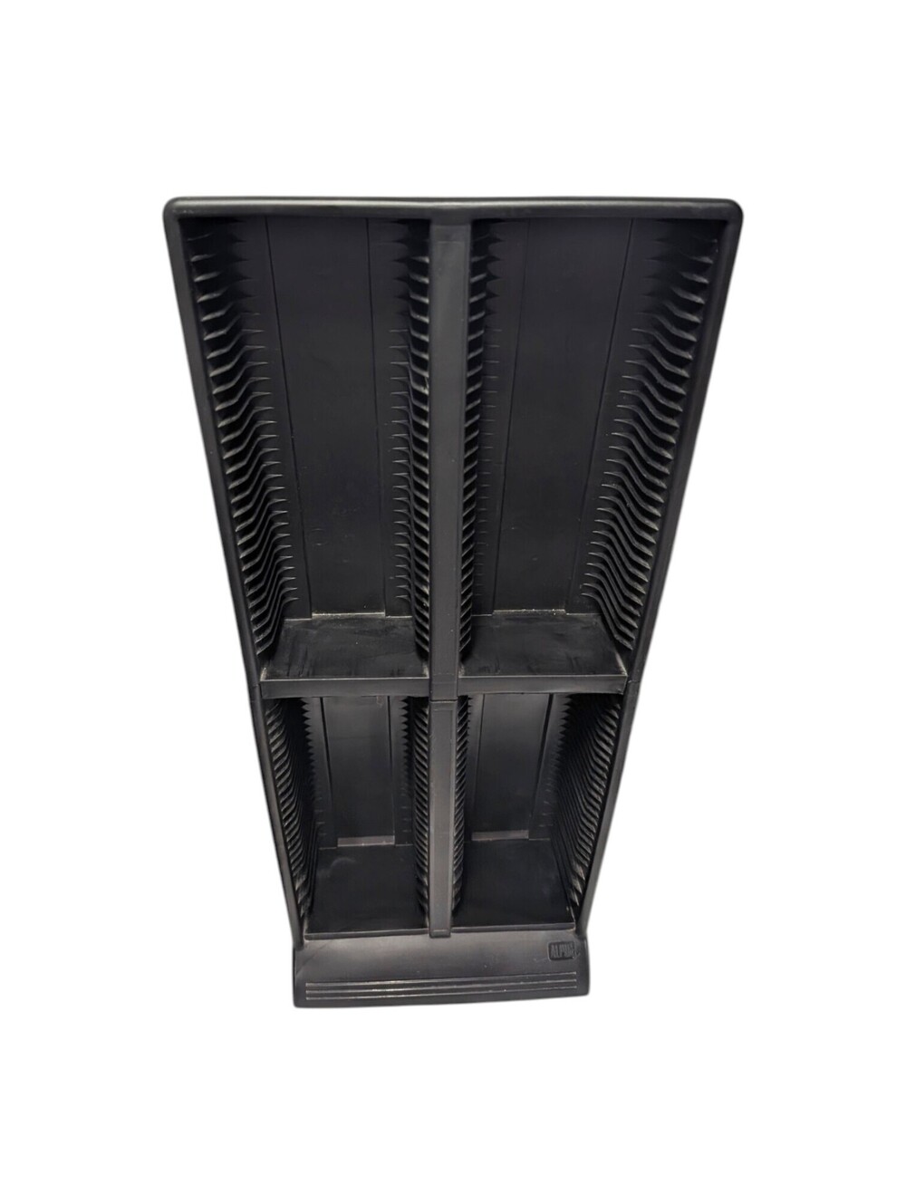 Vintage Alpha Fellowes 120 CD Capacity Twin Tower Storage Rack Black Retro - Picture 6 of 8
